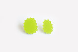 Ecoresin Scallop Earrings - Asymetric Stud