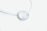 Concrete Framed Necklace - Circle - Medium