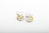 Concrete Fractured Earrings - Circle