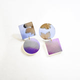 Ecoresin Earrings - Asymetric Large