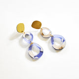 Ecoresin Earrings - Fluid Double Drop