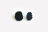 Ecoresin Scallop Earrings - Asymetric Stud