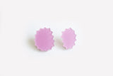 Ecoresin Scallop Earrings - Asymetric Stud