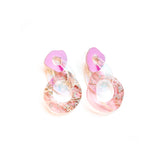 Ecoresin Earrings - Triple Link