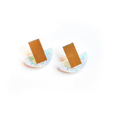 Ecoresin Earrings - Arc Stud
