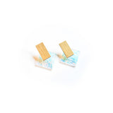 Ecoresin Earrings - Diamond Stud