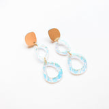 Ecoresin Earrings - Fluid Double Drop