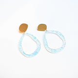 Ecoresin Earrings - Fluid Drop Large