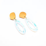Ecoresin Earrings - Fluid Oval Drop