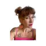 Large Peach Earrings