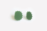Ecoresin Scallop Earrings - Asymetric Stud