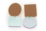 Ecoresin Earrings - Asymetric Large
