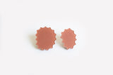 Ecoresin Scallop Earrings - Asymetric Stud