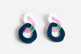 Ecoresin Earrings - Triple Link