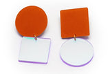 Ecoresin Earrings - Asymetric Large