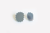 Ecoresin Scallop Earrings - Asymetric Stud