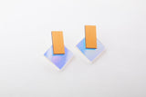 Ecoresin Earrings - Diamond Stud