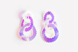 Ecoresin Scallop Earrings - Triple Link