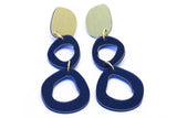 Ecoresin Earrings - Fluid Double Drop