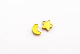 Charm Studs - Moon and Star