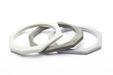 Concrete Fractured Bangle - Octagon
