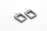Concrete Outline Earrings - Rectangle