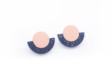 Corian Arc Circle Earrings