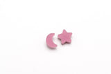 Charm Studs - Moon and Star