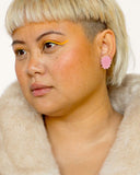 Ecoresin Scallop Earrings - Asymetric Stud