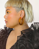 Ecoresin Scallop Earrings - Large Hoop